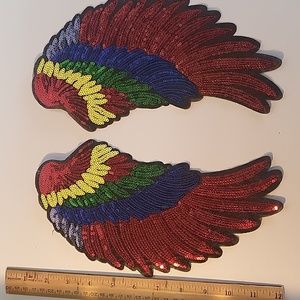 yellow, green, blue, and red IRON on patch 11 1/2 in.